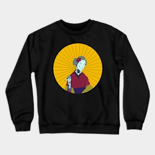 Geisha and the Sun (In a circle) Crewneck Sweatshirt